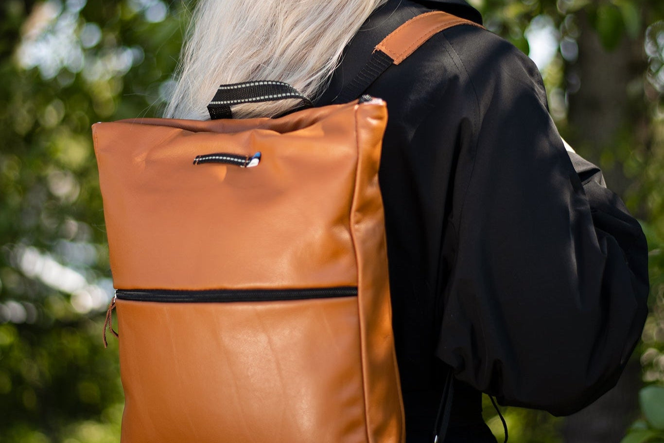 Barbara Leather Backpack - Calvados