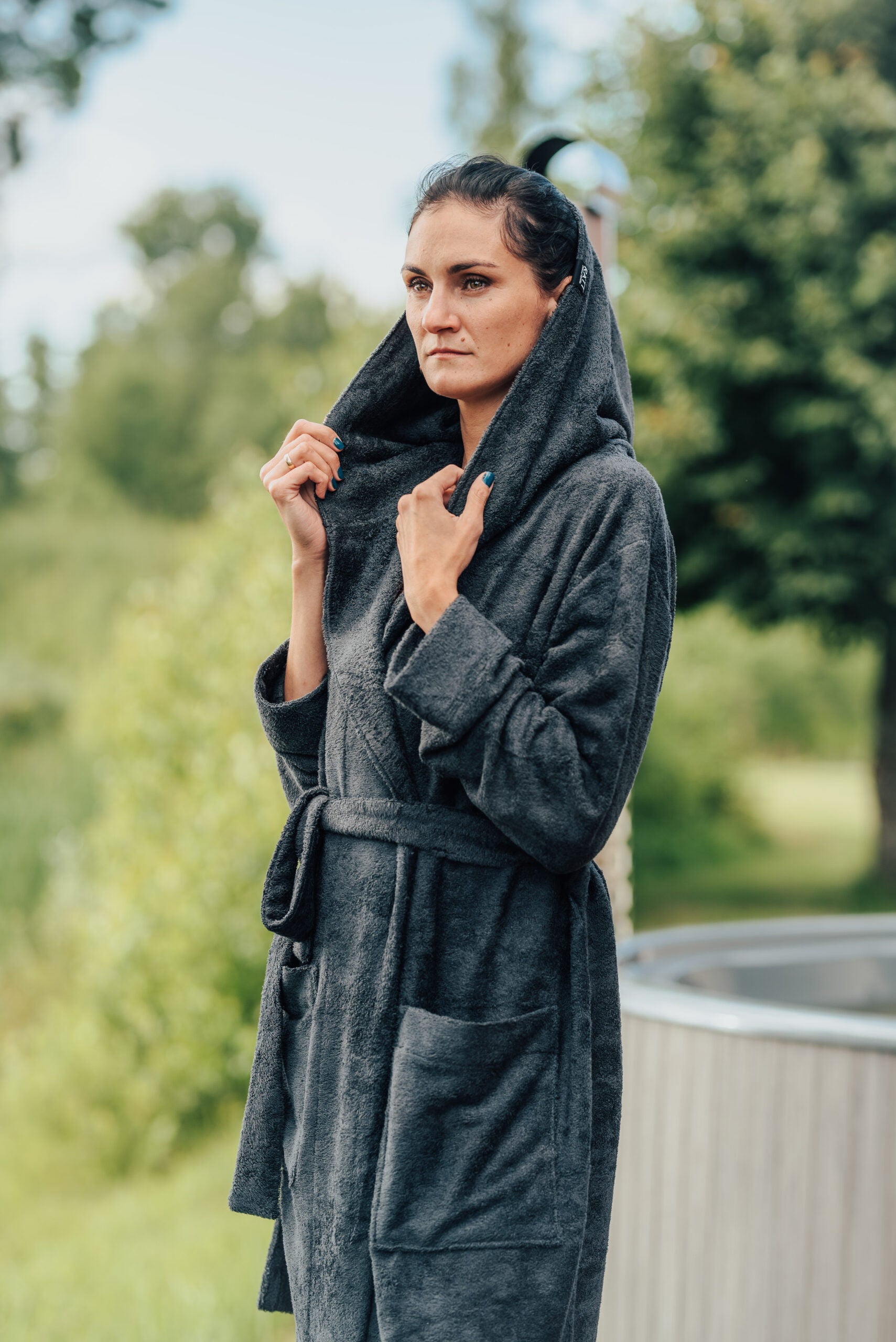 Unisex Hooded Bathrobe - Bamboo Terry